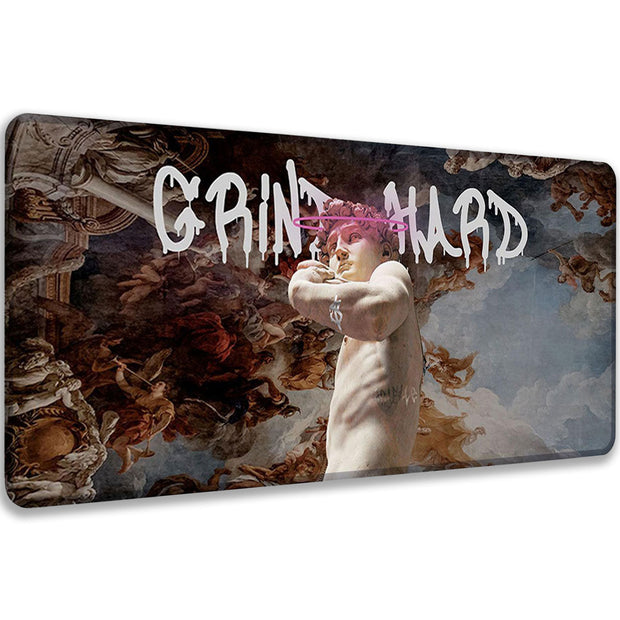 GRIND HARD - Art Design - XXL Gaming Mauspad