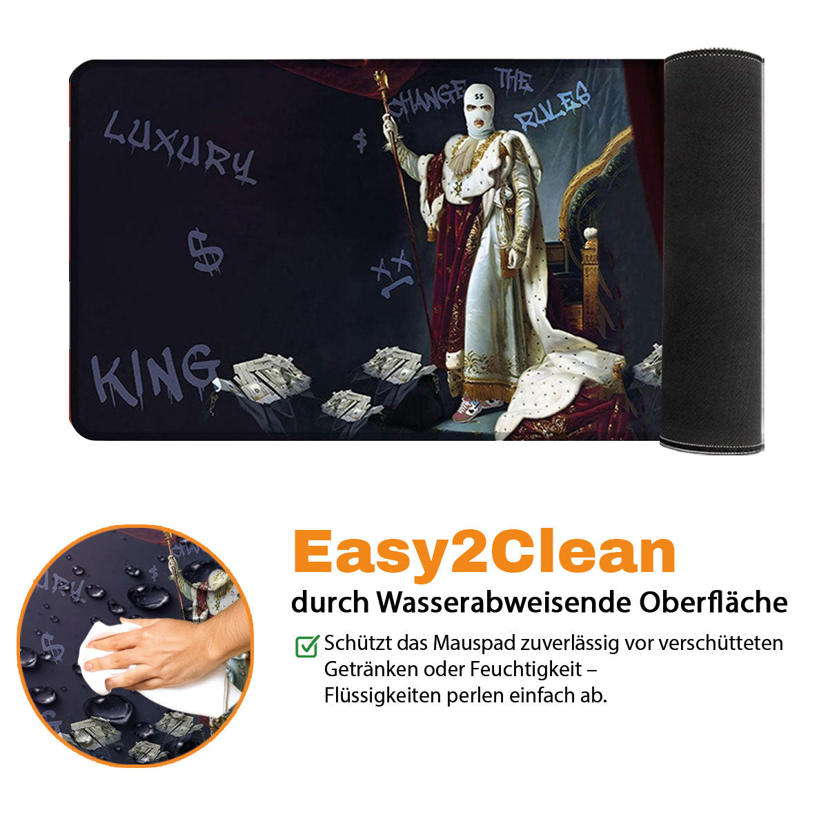 CHANGE THE RULES - Art Design - XXL Gaming Mauspad