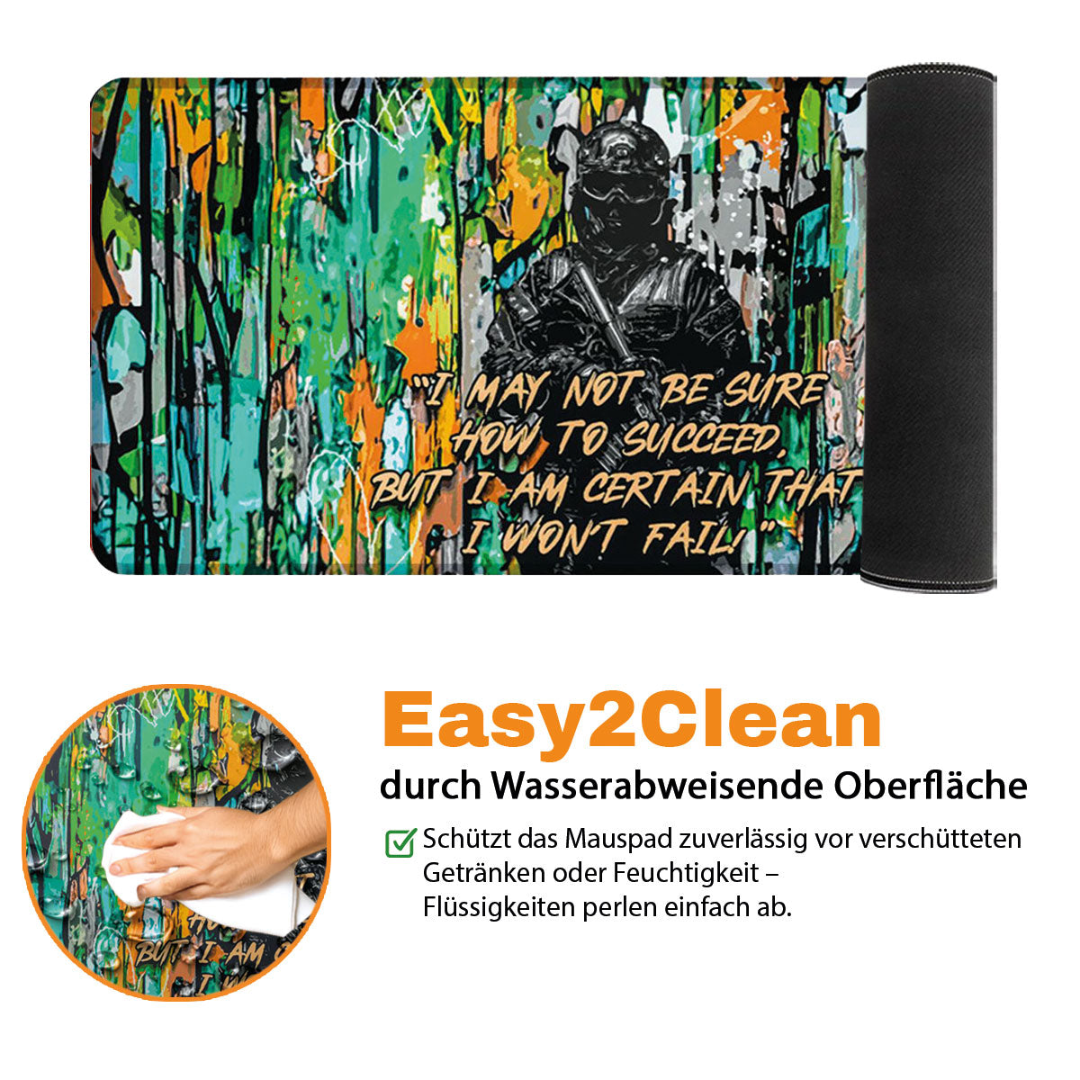 BORN TO SUCCEED - Art Design - XXL Gaming Mauspad