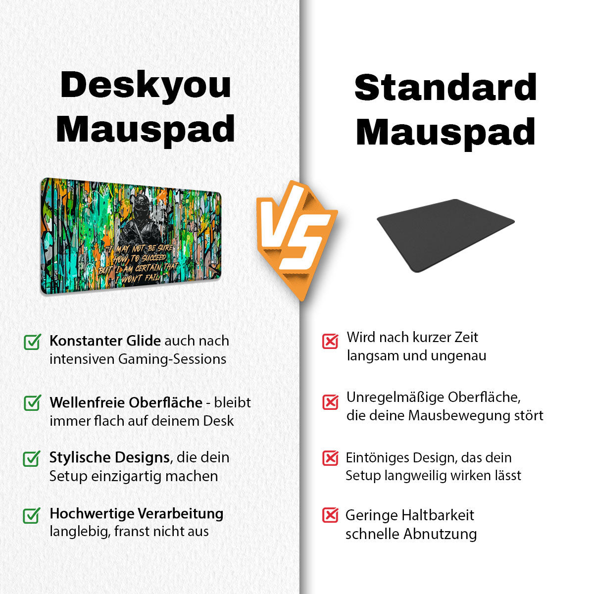 BORN TO SUCCEED - Art Design - XXL Gaming Mauspad