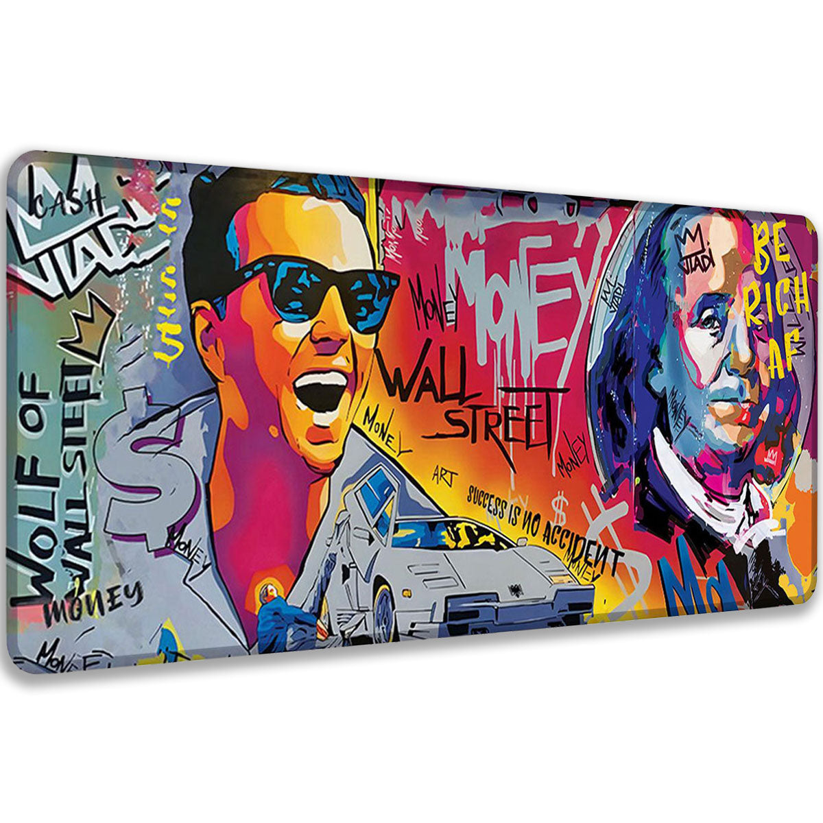 BE RICH AF - Art Design - XXL Gaming Mauspad