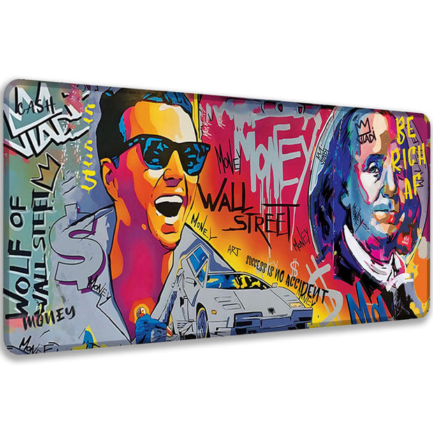 BE RICH AF - Art Design - XXL Gaming Mauspad