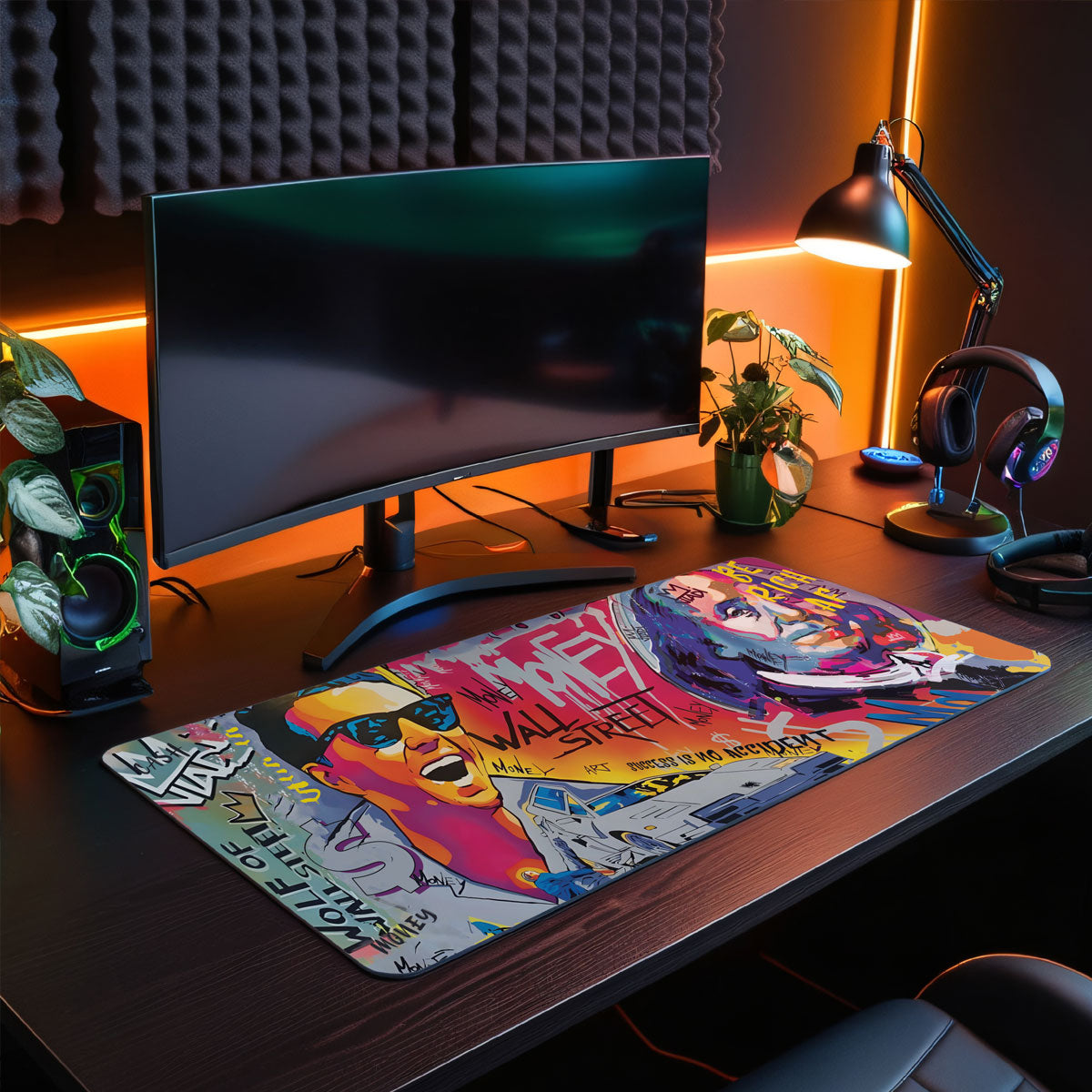 BE RICH AF - Art Design - XXL Gaming Mauspad