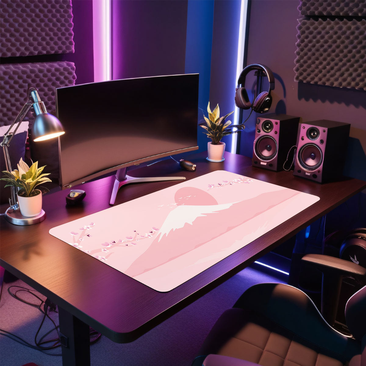 PINK SAKURA MOUNTAINS - XXL Gaming Mauspad