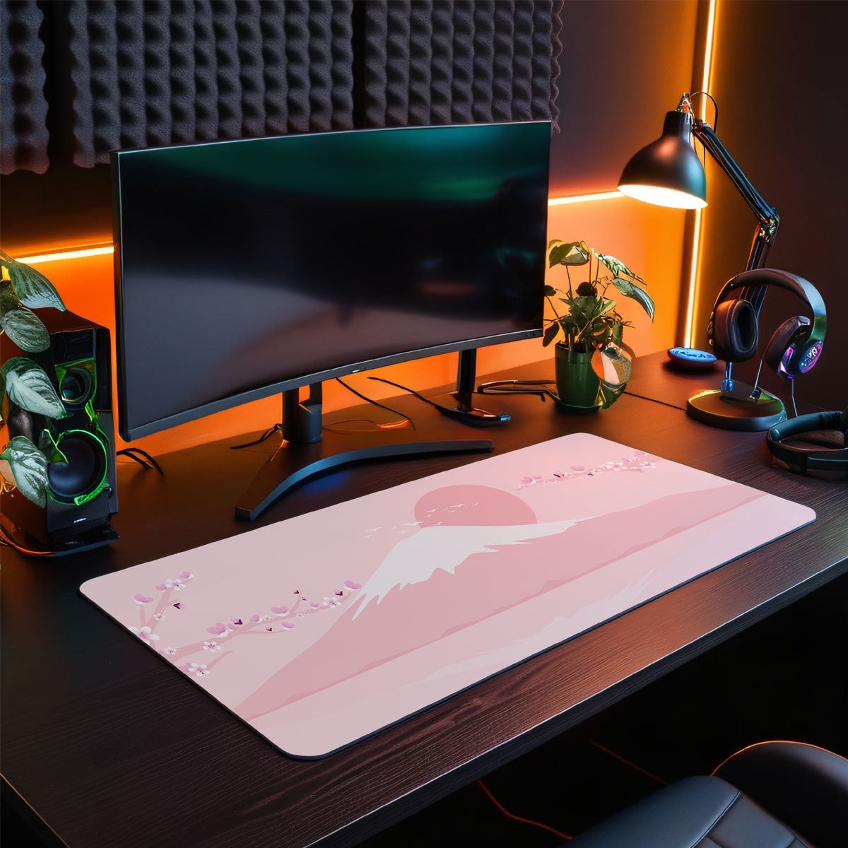 PINK SAKURA MOUNTAINS - XXL Gaming Mauspad