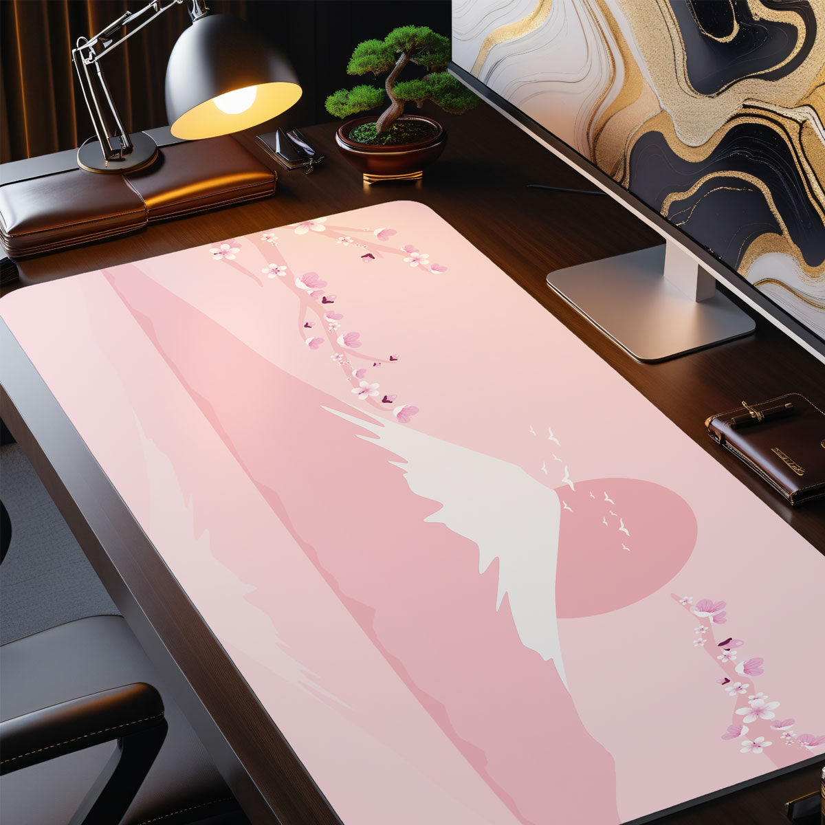 PINK SAKURA MOUNTAINS - XXL Gaming Mauspad