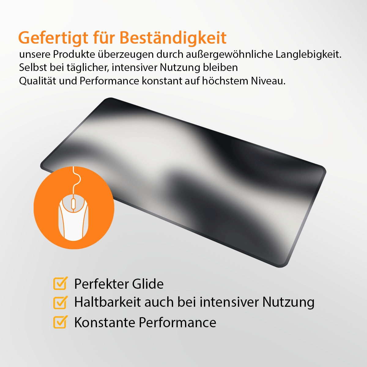 BLURRY BLACK&WHITE - Pattern Design - XXL Gaming Mauspad