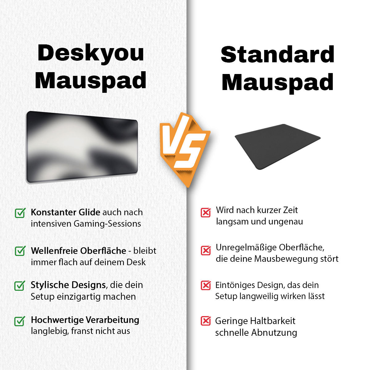 BLURRY BLACK&WHITE - Pattern Design - XXL Gaming Mauspad