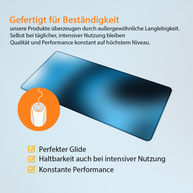 BLURRY BLUE - Pattern Design - XXL Gaming Mauspad