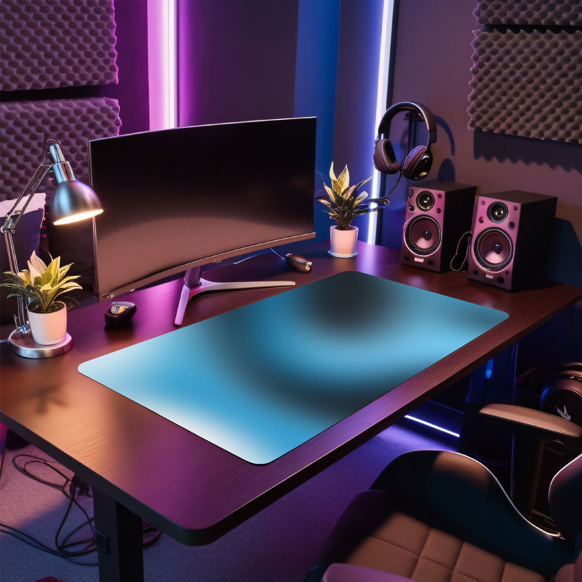 BLURRY BLUE - Pattern Design - XXL Gaming Mauspad