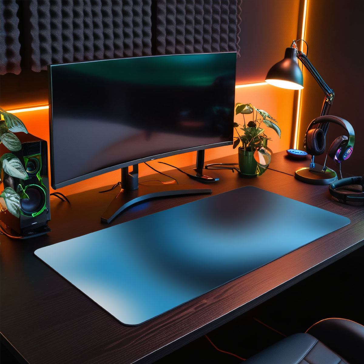 BLURRY BLUE - Pattern Design - XXL Gaming Mauspad