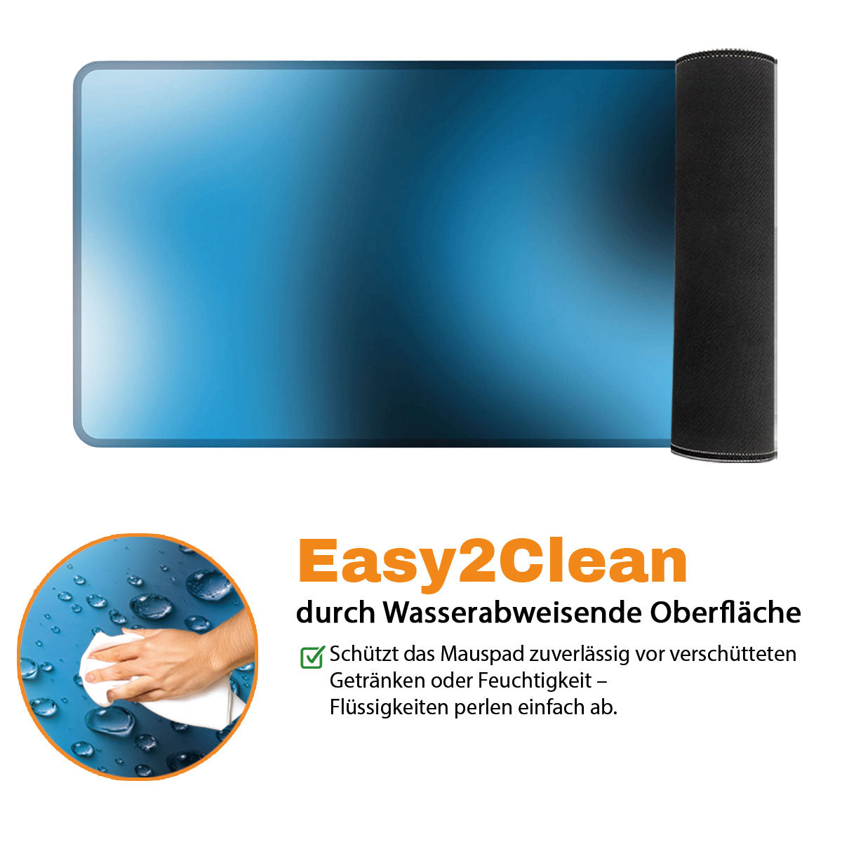 BLURRY BLUE - Pattern Design - XXL Gaming Mauspad