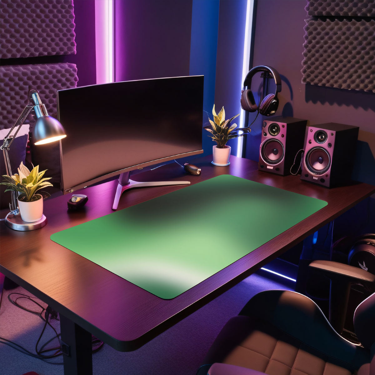 BLURRY GREEN - Pattern Design - XXL Gaming Mauspad