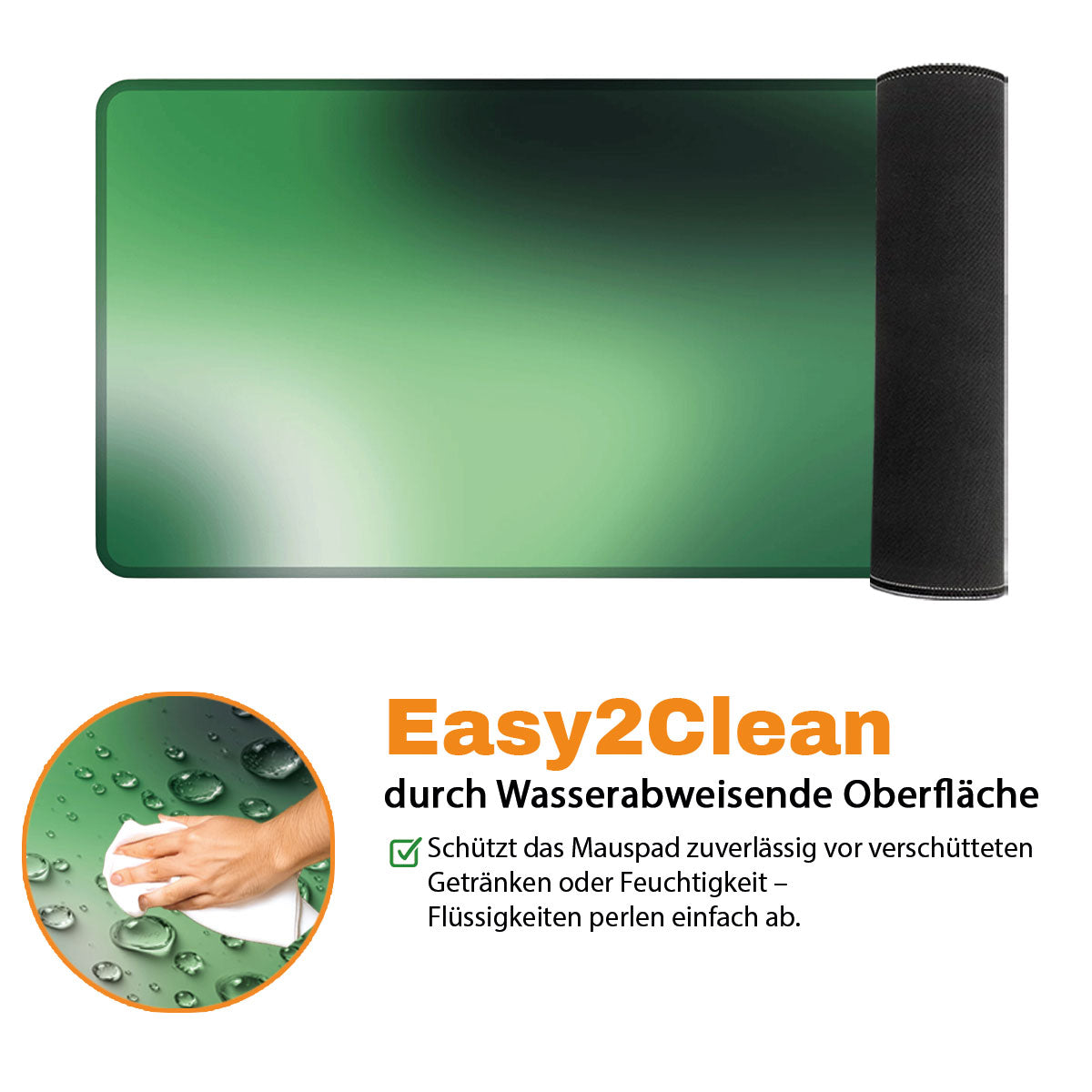 BLURRY GREEN - Pattern Design - XXL Gaming Mauspad