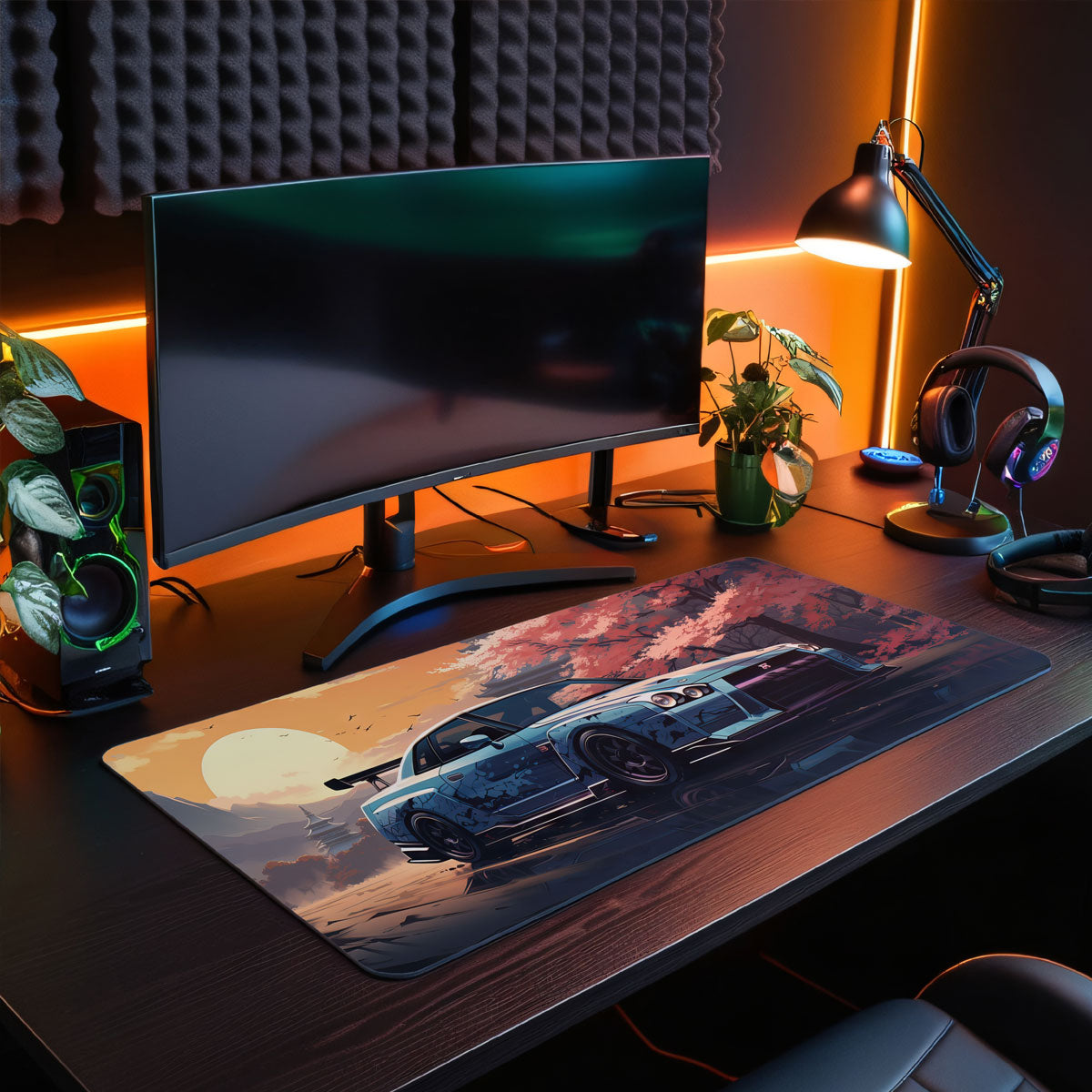 BLUE SKYLINE - Car Design - XXL Gaming Mauspad