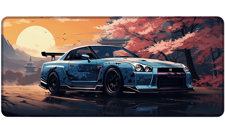 BLUE SKYLINE - Car Design - XXL Gaming Mauspad