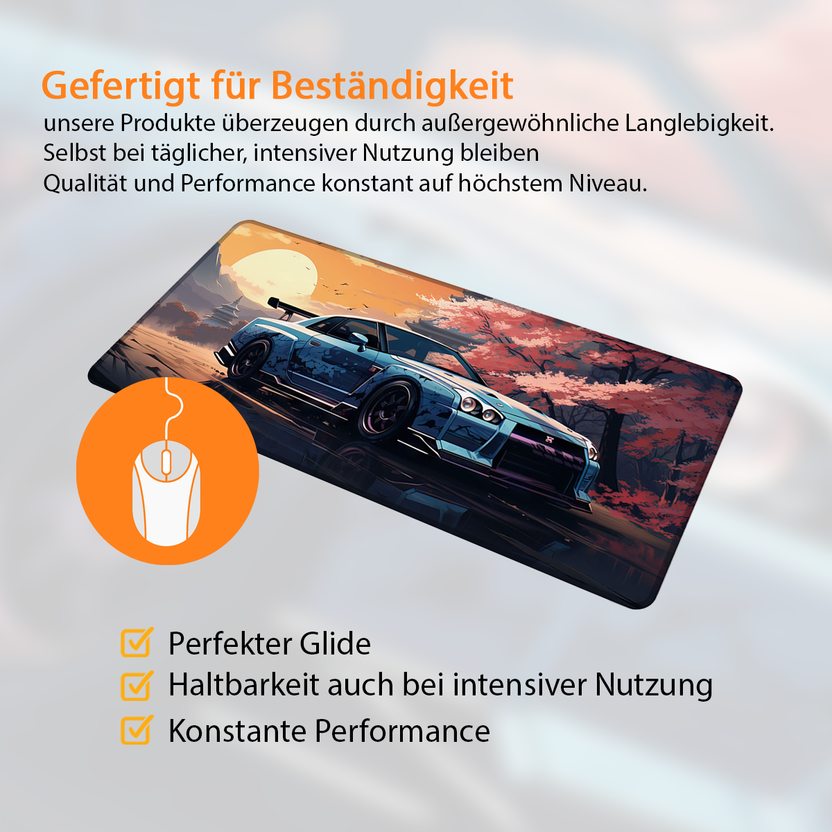 BLUE SKYLINE - Car Design - XXL Gaming Mauspad