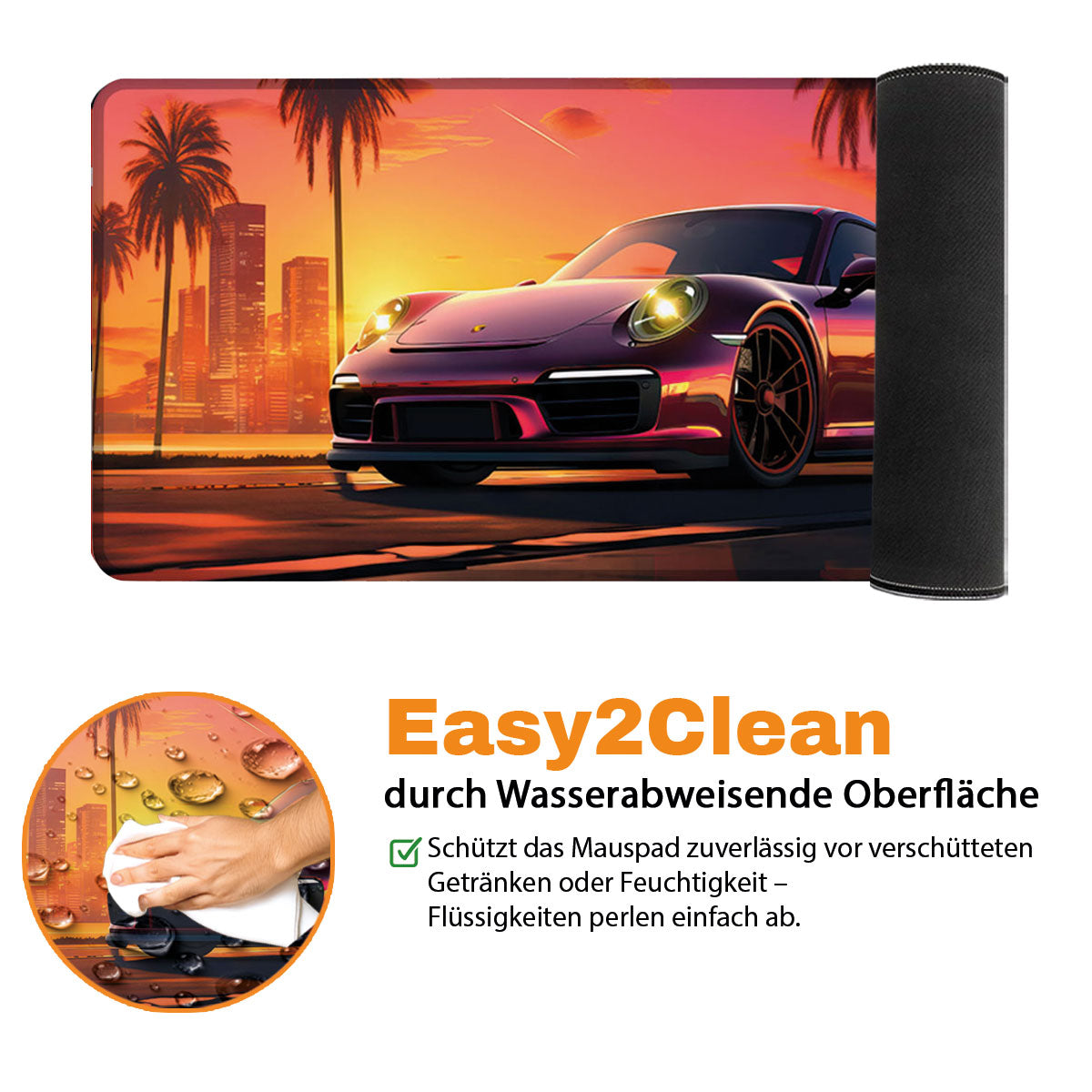 MIAMI - Car Design - XXL Gaming Mauspad