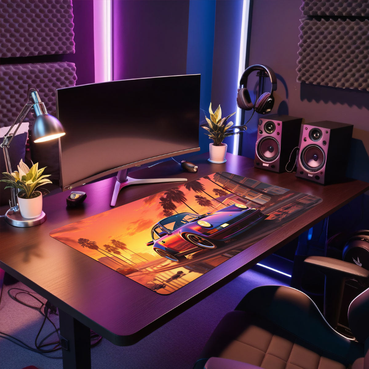 MIAMI OLDTIMER - Car Design - XXL Gaming Mauspad