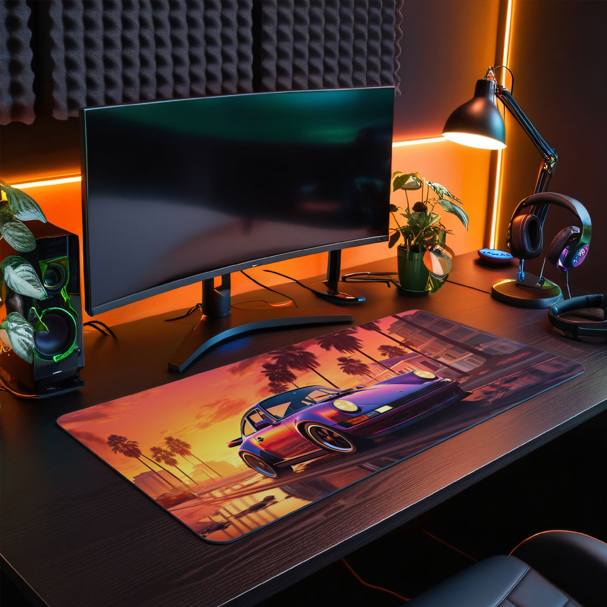 MIAMI OLDTIMER - Car Design - XXL Gaming Mauspad