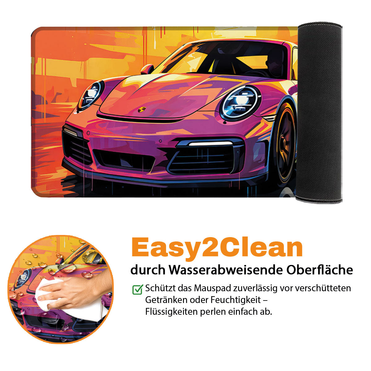 PINK 911 - Car Design - XXL Gaming Mauspad