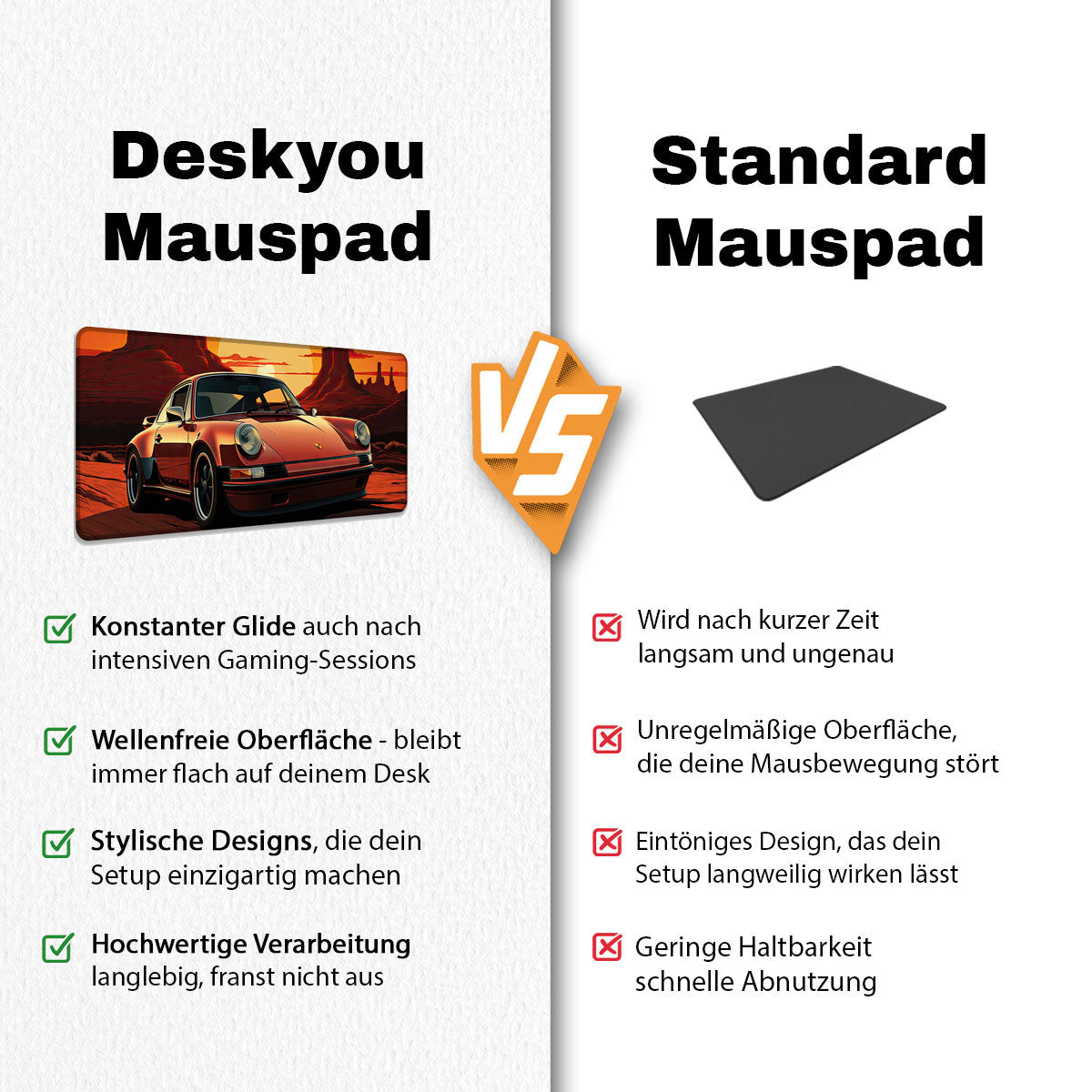 RED 911 - Car Design - XXL Gaming Mauspad