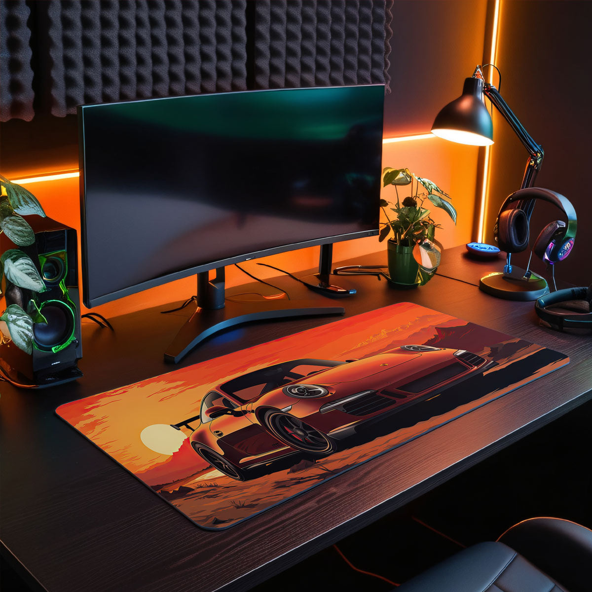 ORANGE 911 - Car Design - XXL Gaming Mauspad