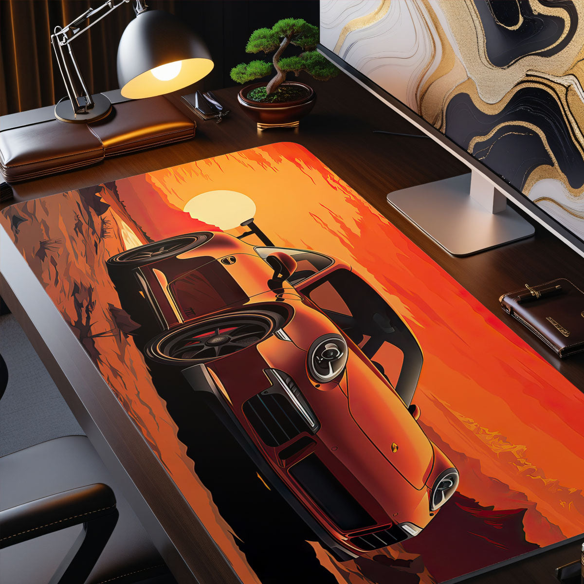 ORANGE 911 - Car Design - XXL Gaming Mauspad