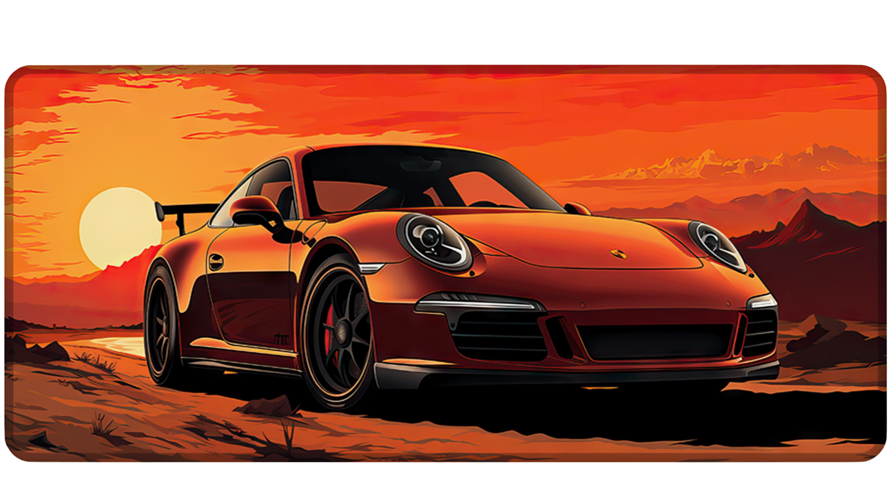 ORANGE 911 - Car Design - XXL Gaming Mauspad