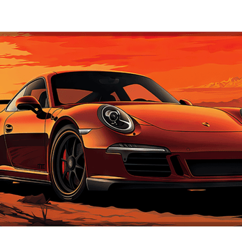 ORANGE 911 - Car Design - XXL Gaming Mauspad