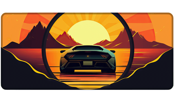 SUNSET SPORTSCAR - Car Design - XXL Gaming Mauspad