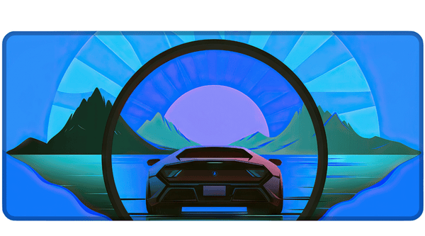 SPORTSCAR BLUE - Car Design - XXL Gaming Mauspad