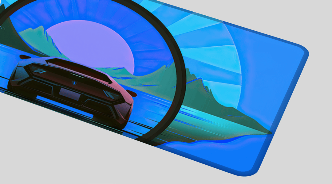 SPORTSCAR BLUE - Car Design - XXL Gaming Mauspad