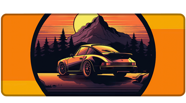 911 ORANGE - Car Design - XXL Gaming Mauspad