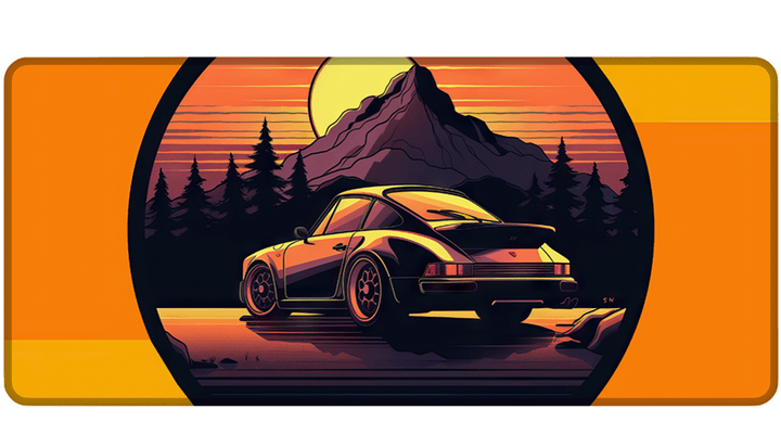 911 ORANGE - Car Design - XXL Gaming Mauspad