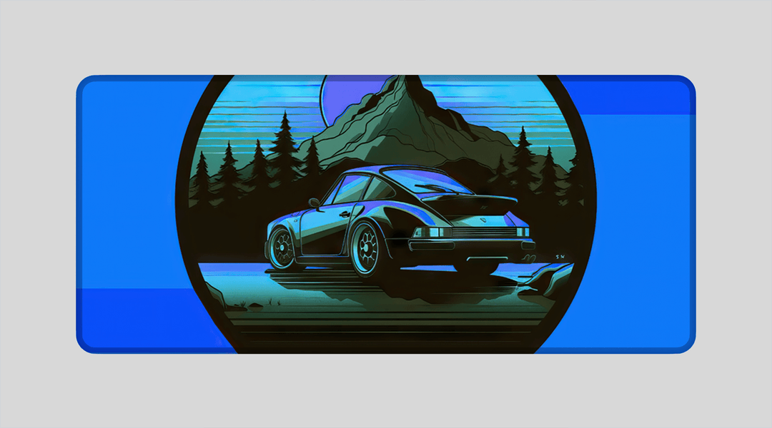911 BLUE - Car Design - XXL Gaming Mauspad