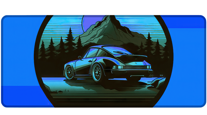 911 BLUE - Car Design - XXL Gaming Mauspad