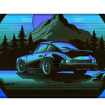 911 BLUE - Car Design - XXL Gaming Mauspad