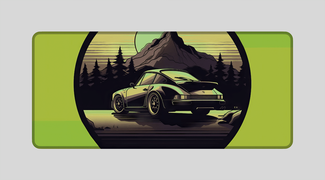 911 GREEN - Car Design - XXL Gaming Mauspad