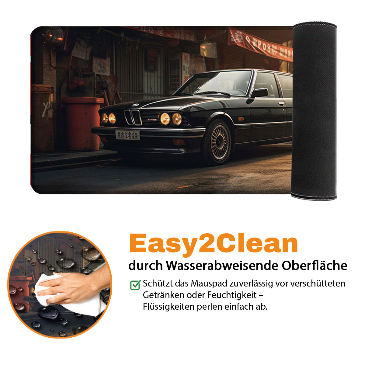 Black Car China - Car Design - XXL Gaming Mauspad