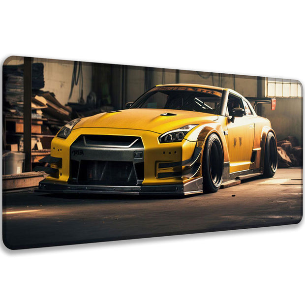 Yellow GTR - Car Design - XXL Gaming Mauspad