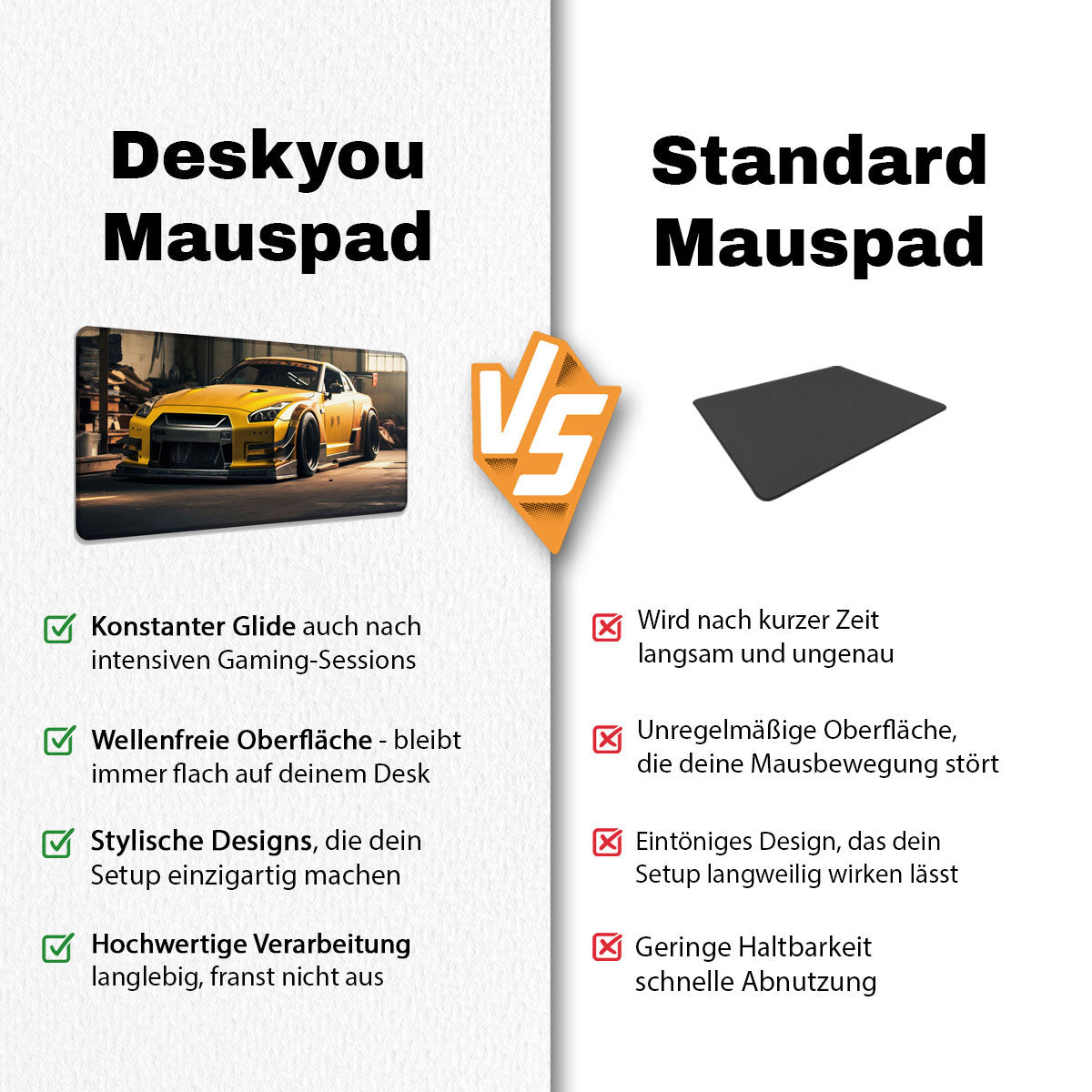 Yellow GTR - Car Design - XXL Gaming Mauspad