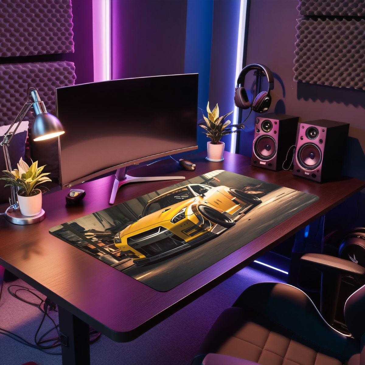 Yellow GTR - Car Design - XXL Gaming Mauspad