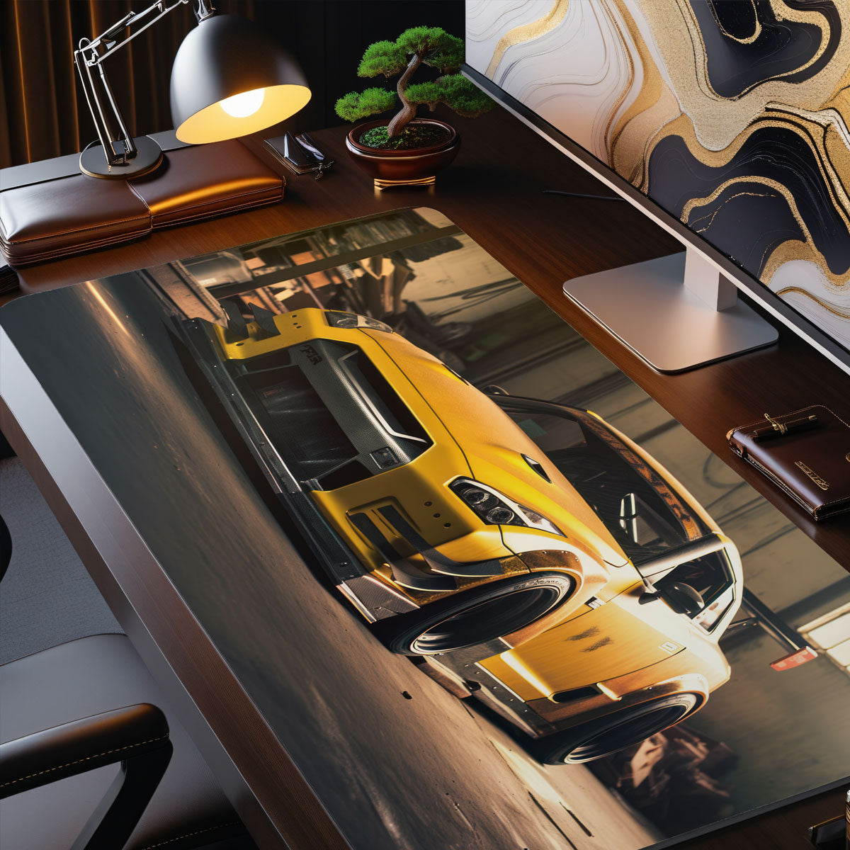 Yellow GTR - Car Design - XXL Gaming Mauspad