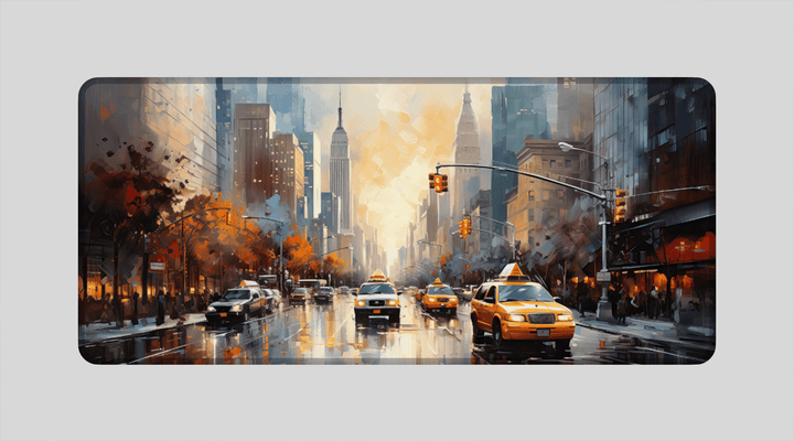 NEW YORK OIL PAINTING - City Design - XXL Gaming Mauspad