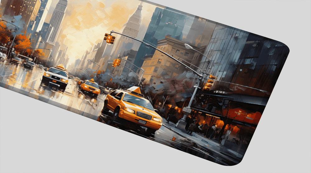 NEW YORK OIL PAINTING - City Design - XXL Gaming Mauspad