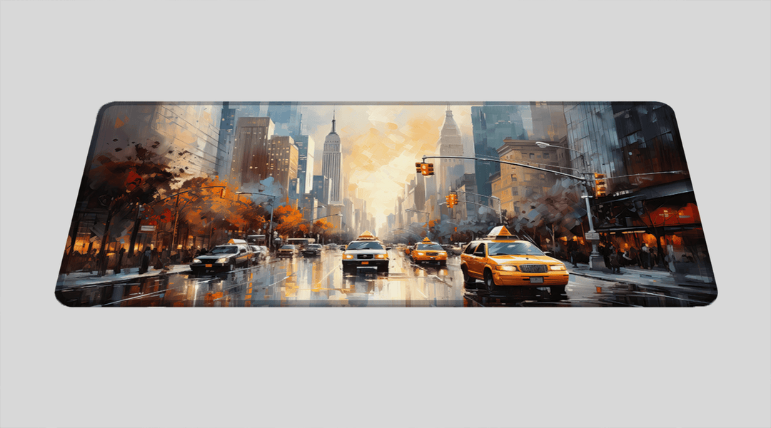 NEW YORK OIL PAINTING - City Design - XXL Gaming Mauspad