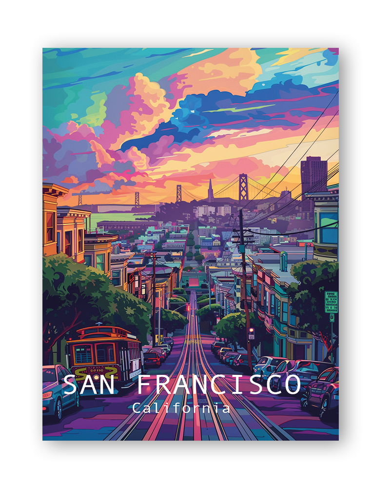 SAN FRANCISCO - Bilderfolie für LED Rahmen