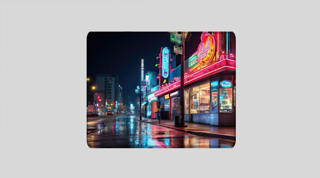 NEON AMERICAN DINER - City Design - XXL Gaming Mauspad