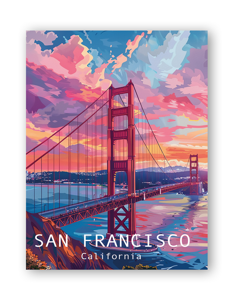 SAN FRANCISCO GOLDEN GATE - Bilderfolie für LED Rahmen